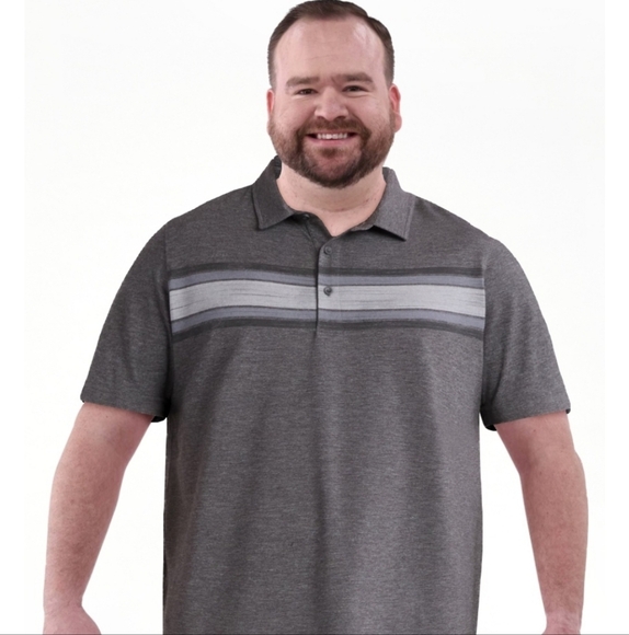 Men's 2X 3X Soft Gray Polo Shirt Size Big and Tall NWT - Picture 1 of 7